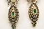 Boucles d'oreilles Boucles d'oreilles pendeloques ibériques - Or jaune 18 carats, émeraudes et diamants 58 Facettes 7616
