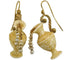 Boucles d'oreilles Boucles d’oreilles antiques en ivoire sculpté et or 14 carats 58 Facettes 7602