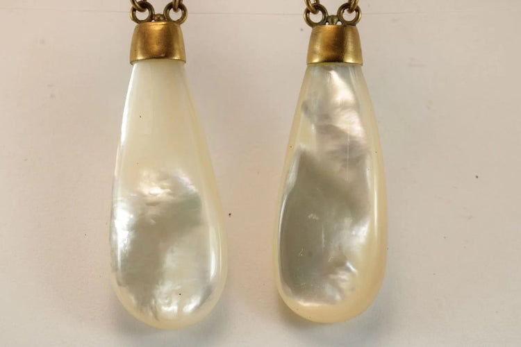 Boucles d'oreilles Boucles d'oreilles anciennes en or 14 carats et perles naturelles 58 Facettes 7594