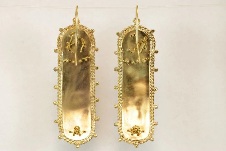 Boucles d'oreilles Boucles d'oreilles anciennes - Perles naturelles en or 14 carats 58 Facettes 7624