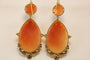 Boucles d'oreilles Boucles d’oreilles anciennes camées corniola en or jaune 14 carats 58 Facettes 7654