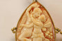 Boucles d'oreilles Boucles d’oreilles anciennes camées corniola en or jaune 14 carats 58 Facettes 7654