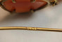 Boucles d'oreilles Boucles d’oreilles anciennes camées corniola en or jaune 14 carats 58 Facettes 7654