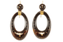 Boucles d'oreilles Boucles d'oreilles créoles anciennes en or 14 carats et écaille de tortue 58 Facettes 7646