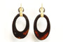 Boucles d'oreilles Boucles d'oreilles créoles anciennes en or 14 carats et écaille de tortue 58 Facettes 7646