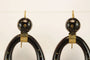 Boucles d'oreilles Boucles d'oreilles créoles anciennes en or 14 carats et écaille de tortue 58 Facettes 7646