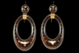 Boucles d'oreilles Boucles d'oreilles créoles anciennes en or 14 carats et écaille de tortue 58 Facettes 7646