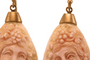 Boucles d'oreilles Boucles d'oreilles en or 14 carats avec camées en corail 58 Facettes 7664