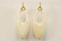 Boucles d'oreilles Boucles d'oreilles créoles anciennes en or jaune 14 carats et ivoire 58 Facettes 7662