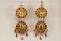 Boucles d'oreilles Boucles d’oreilles antiques en or jaune 14 carats et corail rouge 58 Facettes 7666