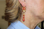 Boucles d'oreilles Boucles d’oreilles anciennes en or 14 carats et corail rouge 58 Facettes 7672