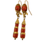 Boucles d'oreilles Boucles d’oreilles anciennes en or 14 carats et corail rouge 58 Facettes 7672