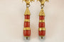 Boucles d'oreilles Boucles d’oreilles anciennes en or 14 carats et corail rouge 58 Facettes 7672