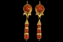 Boucles d'oreilles Boucles d’oreilles anciennes en or 14 carats et corail rouge 58 Facettes 7672