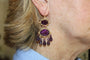 Boucles d'oreilles Boucles d'oreilles anciennes en or 14 carats et améthystes 58 Facettes 7674