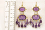 Boucles d'oreilles Boucles d'oreilles anciennes en or 14 carats et améthystes 58 Facettes 7674