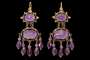 Boucles d'oreilles Boucles d'oreilles anciennes en or 14 carats et améthystes 58 Facettes 7674
