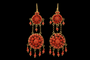 Boucles d'oreilles Boucles d'oreilles anciennes en or 14 carats et corail 58 Facettes 7668