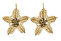 Boucles d'oreilles Boucles d’oreilles - Fleur en or 14 carats avec perles et saphirs 58 Facettes 7690