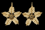 Boucles d'oreilles Boucles d’oreilles - Fleur en or 14 carats avec perles et saphirs 58 Facettes 7690