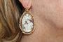 Boucles d'oreilles Boucles d'oreilles anciennes - Camées en sardonyx en or jaune 14 carats 58 Facettes 7682