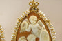 Boucles d'oreilles Boucles d'oreilles anciennes - Camées en sardonyx en or jaune 14 carats 58 Facettes 7682