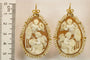 Boucles d'oreilles Boucles d'oreilles anciennes - Camées en sardonyx en or jaune 14 carats 58 Facettes 7682