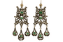 Boucles d'oreilles Boucles d'oreilles catalanes anciennes en or 14 carats, diamants et émeraudes 58 Facettes 7686