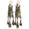 Boucles d'oreilles Boucles d'oreilles catalanes anciennes en or 14 carats, diamants et émeraudes 58 Facettes 7686