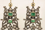 Boucles d'oreilles Boucles d'oreilles catalanes anciennes en or 14 carats, diamants et émeraudes 58 Facettes 7686