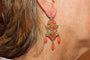 Boucles d'oreilles Boucles d’oreilles anciennes en or jaune 14 carats, corail et perles 58 Facettes 7712