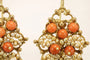 Boucles d'oreilles Boucles d’oreilles anciennes en or jaune 14 carats, corail et perles 58 Facettes 7712