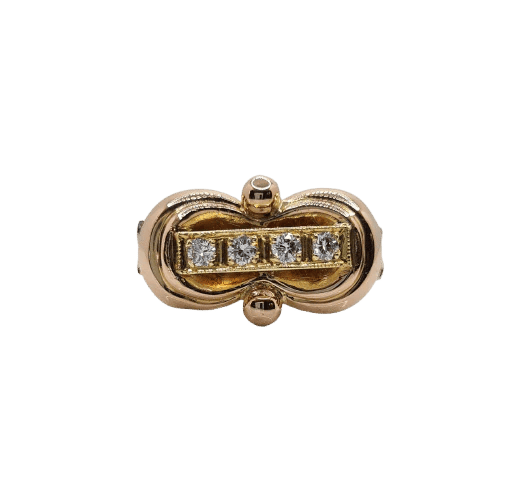 Bague 49.5 Bague Art déco trois ors en or 18 carats et diamants 58 Facettes 339