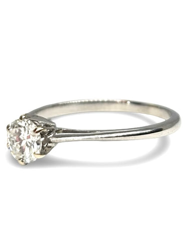 Bague 52 Solitaire - Bague en or blanc 18K avec diamant 0,45 ct 58 Facettes 1588