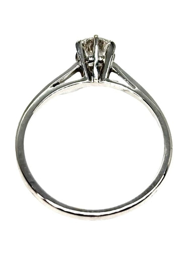 Bague 52 Solitaire - Bague en or blanc 18K avec diamant 0,45 ct 58 Facettes 1588
