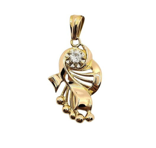 Pendentif Pendentif violon en or jaune 18 carats et spinelle synthétique 58 Facettes 385