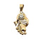 Pendentif Pendentif violon en or jaune 18 carats et spinelle synthétique 58 Facettes 385