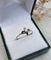 Bague 57 Bague solitaire vintage en or gris 18 carats et diamant 0,15 ct 58 Facettes 320