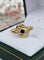 Bague 54 Bague en or jaune 18 carats avec saphir et diamants 58 Facettes 521