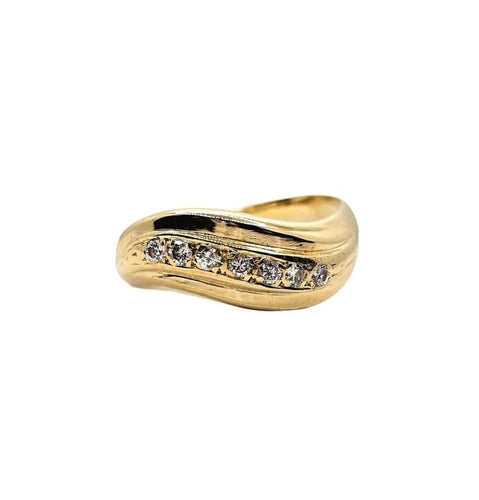 Bague 50 Bague vintage en or jaune 18 carats et diamants 58 Facettes 624