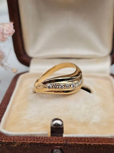 Bague 50 Bague vintage en or jaune 18 carats et diamants 58 Facettes 624
