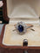 Bague 51,5 Bague marguerite en or rose et platine avec saphir et diamants 58 Facettes 387