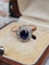 Bague 51,5 Bague marguerite en or rose et platine avec saphir et diamants 58 Facettes 387