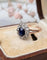 Bague 51,5 Bague marguerite en or rose et platine avec saphir et diamants 58 Facettes 387