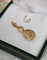 Pendentif Pendentif vintage entrelacé en or rose 18 carats et diamants 58 Facettes 643