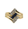 Bague 58 Bague vintage en or jaune 18 carats avec saphirs et diamants 58 Facettes 592