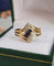 Bague 58 Bague vintage en or jaune 18 carats avec saphirs et diamants 58 Facettes 592