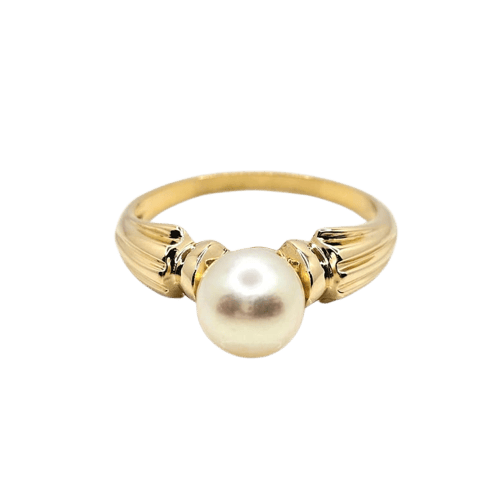 Bague 51 Bague solitaire en or jaune 18 carats et perle de culture 58 Facettes 683