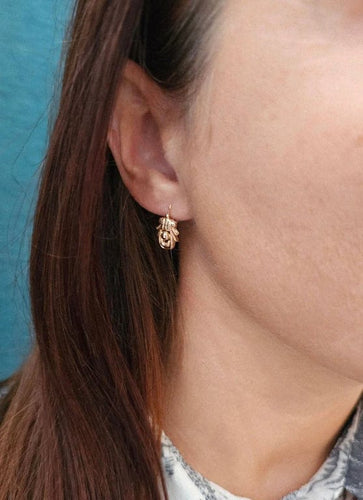 Boucles d'oreilles Boucles d'oreilles dormeuses Art déco en or rose 18 carats 58 Facettes 667