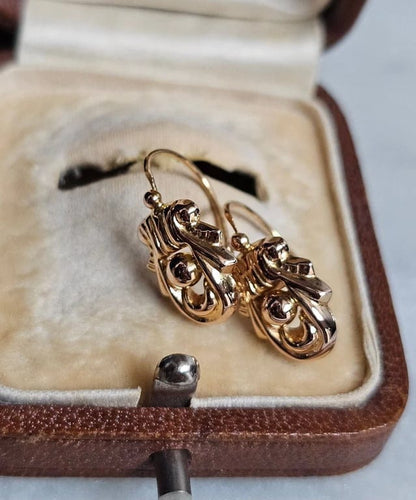 Boucles d'oreilles Boucles d'oreilles dormeuses Art déco en or rose 18 carats 58 Facettes 667